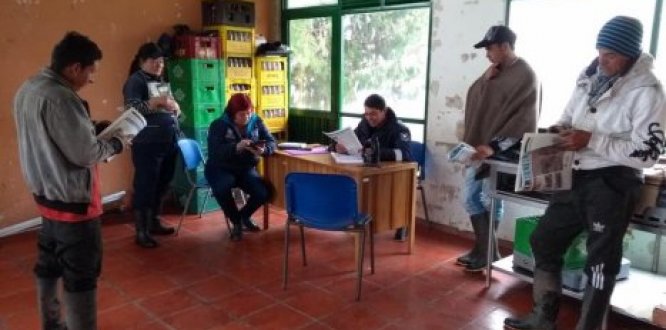 La Administración local de Sumapaz, en las veredas, las Vegas, Chorreras y Lagunitas,