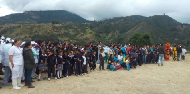 la comunidad participó en el simulacro Distrital vereda la Unión