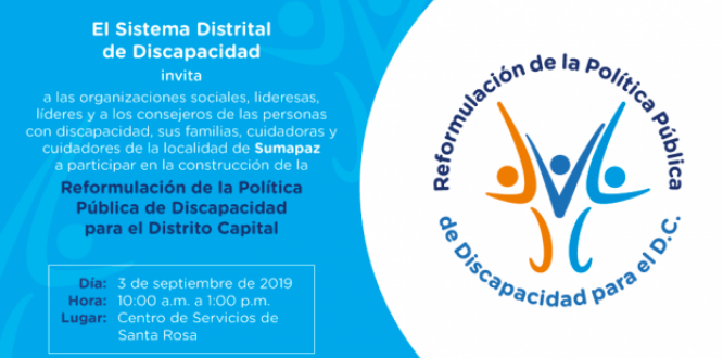 Reformulación de Política Pública de Discapacidad en Sumapaz Reformulación de Política Pública de Discapacidad en Sumapaz